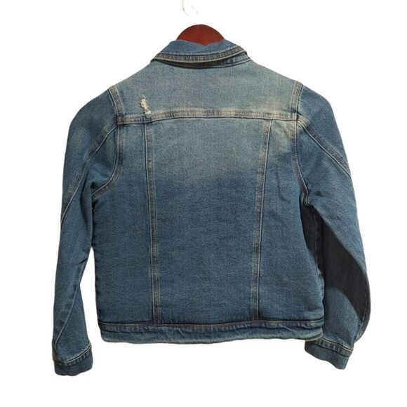 Boys Sherpa Lined Jean Denim Jacket  Chipotle Wash Medium 10  NWT Kidpik - Picture 3 of 8